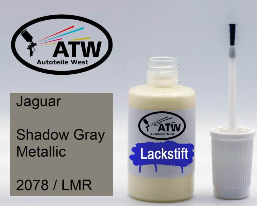 Jaguar, Shadow Gray Metallic, 2078 / LMR: 20ml Lackstift, von ATW Autoteile West.